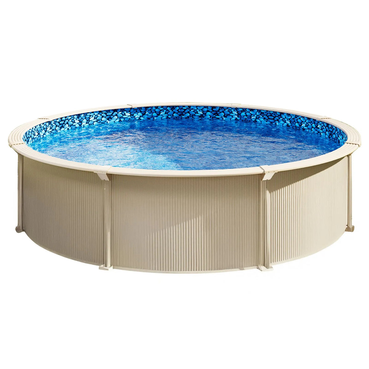 VEVOR Pool Liner for Round Above Ground Pool Ø 9.14 m, Overlap Type Vinyl Pool Liner, Standard Thickness, Suitable for Wall Height 1.22–1.37 m, Designed for Steel Wall Above Ground Swimming Pools