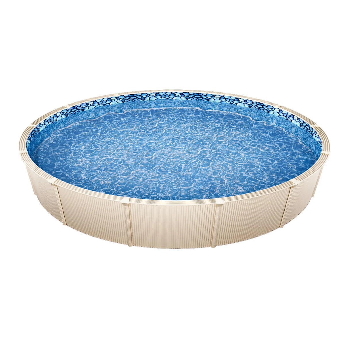 VEVOR Pool Liner for Round Above Ground Pool Ø 9.14 m, Overlap Type Vinyl Pool Liner, Standard Thickness, Suitable for Wall Height 1.22–1.37 m, Designed for Steel Wall Above Ground Swimming Pools