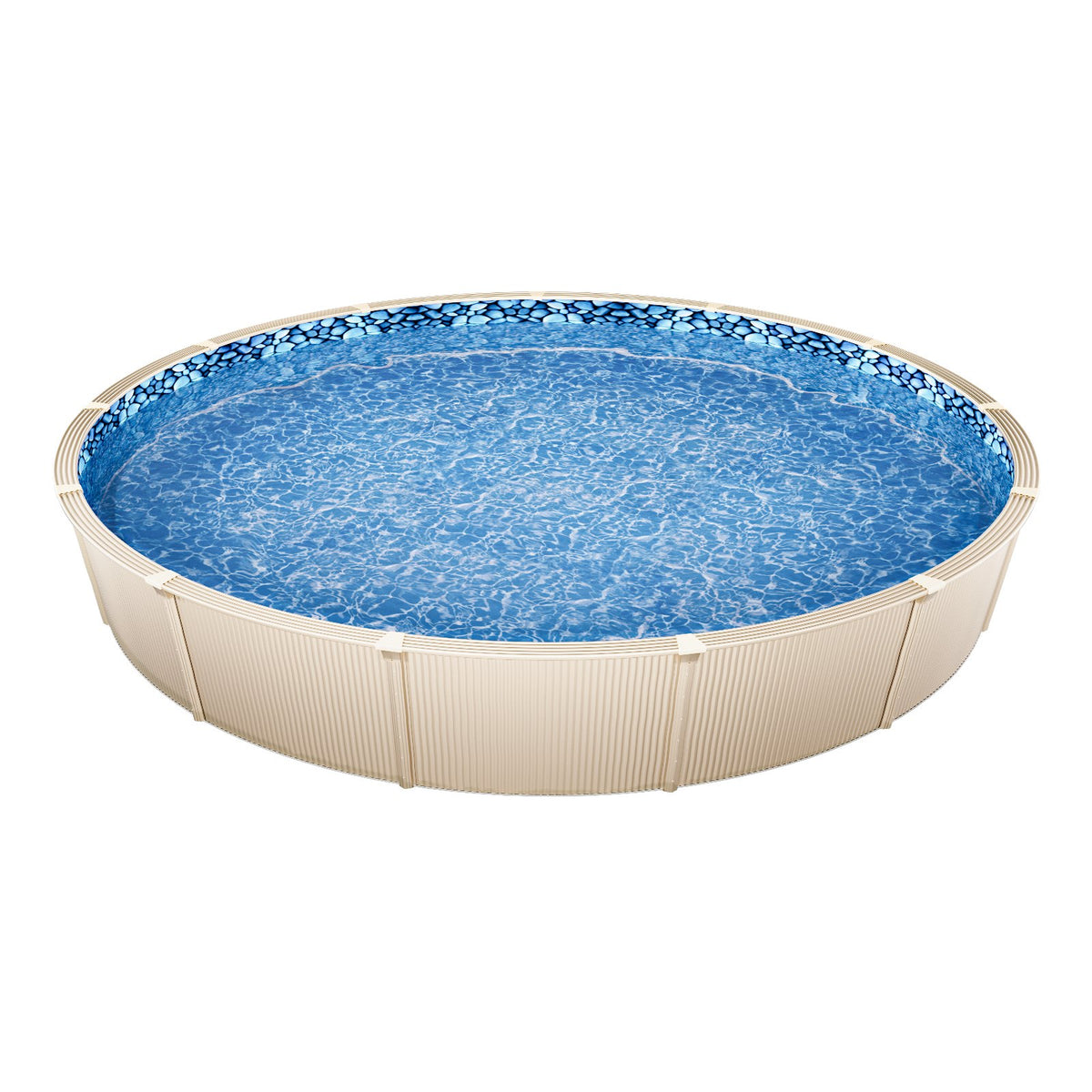 VEVOR Pool Liner for Round Above Ground Pool Ø 9.14 m, UniBead Fastening Type, Durable Vinyl Pool Liner, Standard Thickness, Wall Height 1.32 m, for Steel Wall Above Ground Swimming Pools