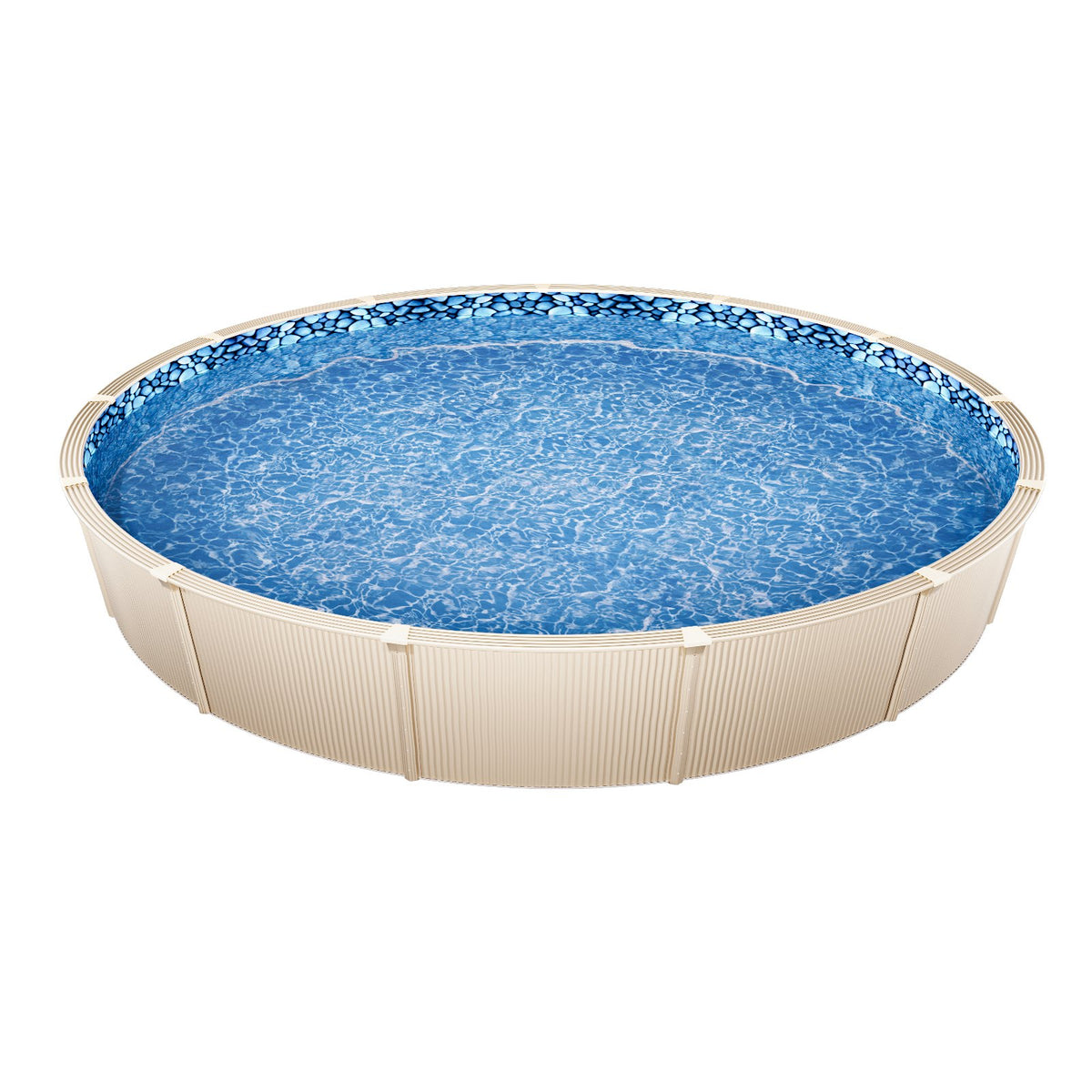 VEVOR Pool Liner for Round Above Ground Pool Ø 9.14 m, UniBead Fastening Type, Durable Vinyl Pool Liner, Standard Thickness, Wall Height 1.32 m, for Steel Wall Above Ground Swimming Pools