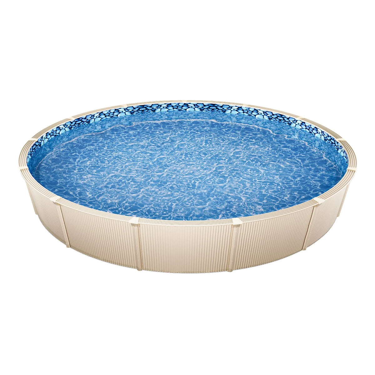 VEVOR Pool Liner for Round Above Ground Pool Ø 10.06 m, UniBead Fastening Type, Durable Vinyl Pool Liner, Standard Thickness, Wall Height 1.32 m, for Steel Wall Above Ground Swimming Pools
