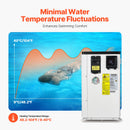 VEVOR Elektriskais baseina siltumsūknis, 3,22–15,25 kW sildīšanas jauda, energoefektīvs invertora tipa baseina ūdens sildītājs un dzesētājs 30–60 m³ virszemes baseiniem, AC 220–240 V, 50 Hz