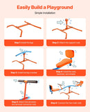 VEVOR Bērnu balansieris ar 136 kg slodzes ietilpību, sēdi un griezies tipa šūpoles ar ērti satveramiem rokturiem, 360° rotējošs āra rotaļu aprīkojums bērniem no 3 gadu vecuma