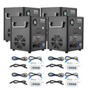 VEVOR Auksto dzirksteļu mašīna 4 gab., 500 W, regulējams augstums 2–4 m, DMX sistēma, LED ekrāns, rokturis, alumīnija korpuss, skatuvei, DJ, kāzām un pasākumiem - ZEMLETES.LV