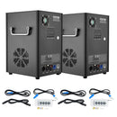 VEVOR Auksto dzirksteļu mašīna 2 gab., 700 W, regulējams augstums 2–5 m, DMX sistēma, LED ekrāns, rokturis, alumīnija korpuss, skatuvei, DJ, kāzām un pasākumiem - ZEMLETES.LV