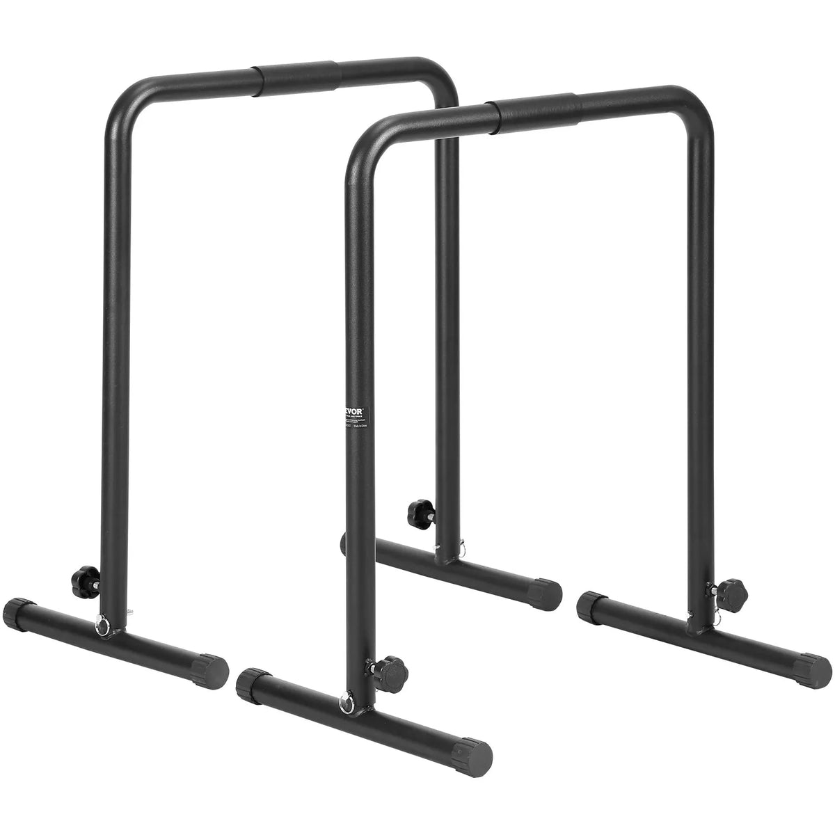VEVOR paralēlās līdztekas, 200 kg nestspēja, izturīga dipu stacija ar regulējamu augstumu, stabilizēta konstrukcija atspiešanās un spēka vingrinājumiem, mājas sporta zālei - ZEMLETES.LV