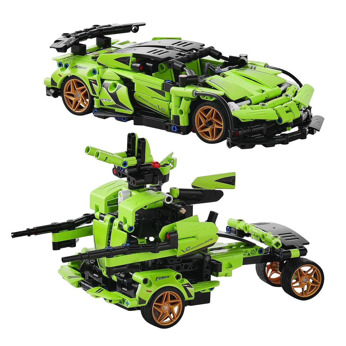 VEVOR STEM konstruktors 2 vienā, 461 detaļa, programmējams RC auto/robots, no 6 gadiem