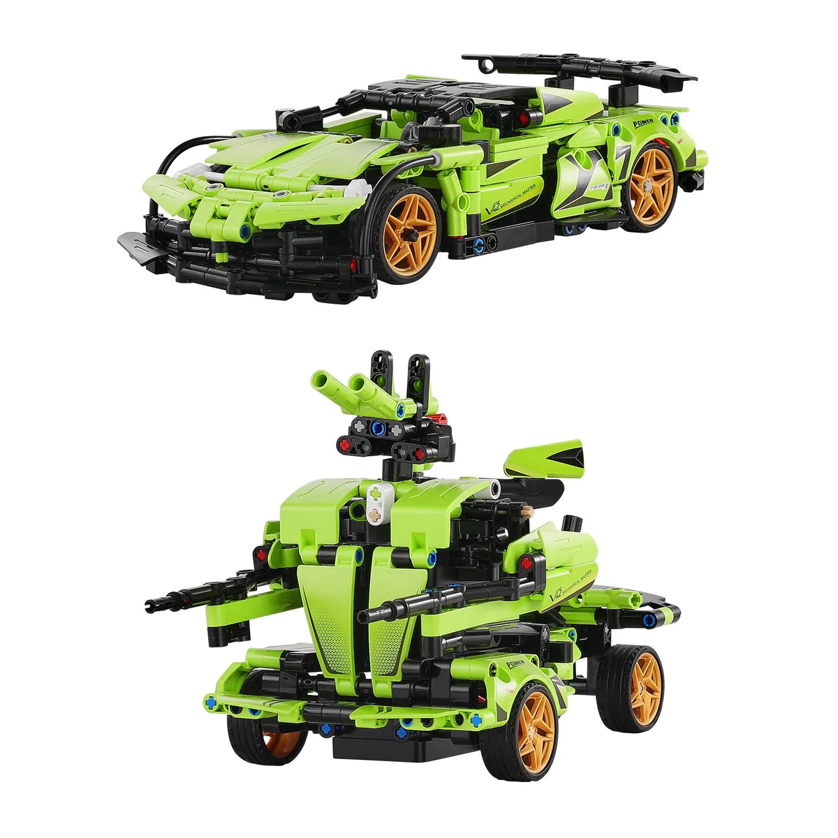 VEVOR STEM konstruktors 2 vienā, 461 detaļa, programmējams RC auto/robots, no 6 gadiem