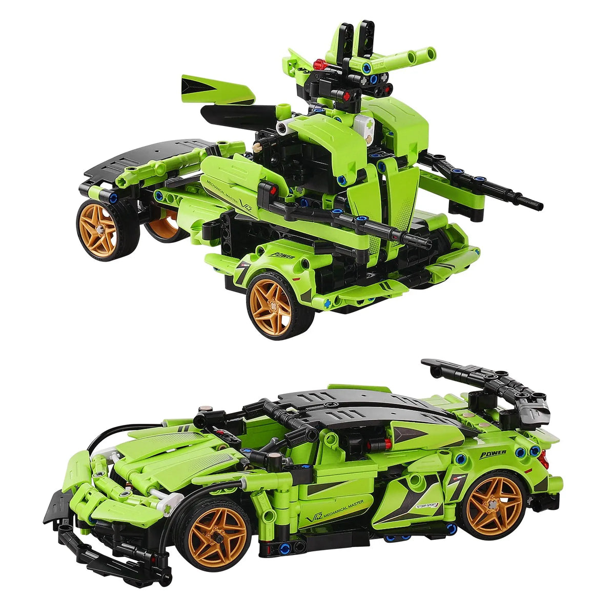 VEVOR STEM konstruktors 2 vienā, 461 detaļa, programmējams RC auto/robots, no 6 gadiem