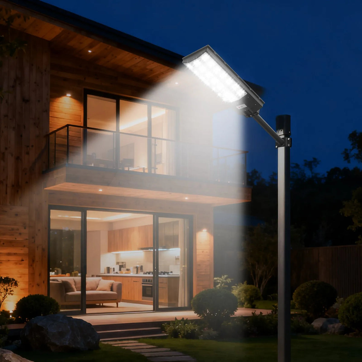 VEVOR saules ielu lampas 3 gab., 8000 W, 450 000 lm, LED āra prožektori ar kustības sensoru, krēslas–rītausmas režīms, IP65 ūdensizturība, apgaismojumam pagalmā un piebraucamajā ceļā - ZEMLETES.LV