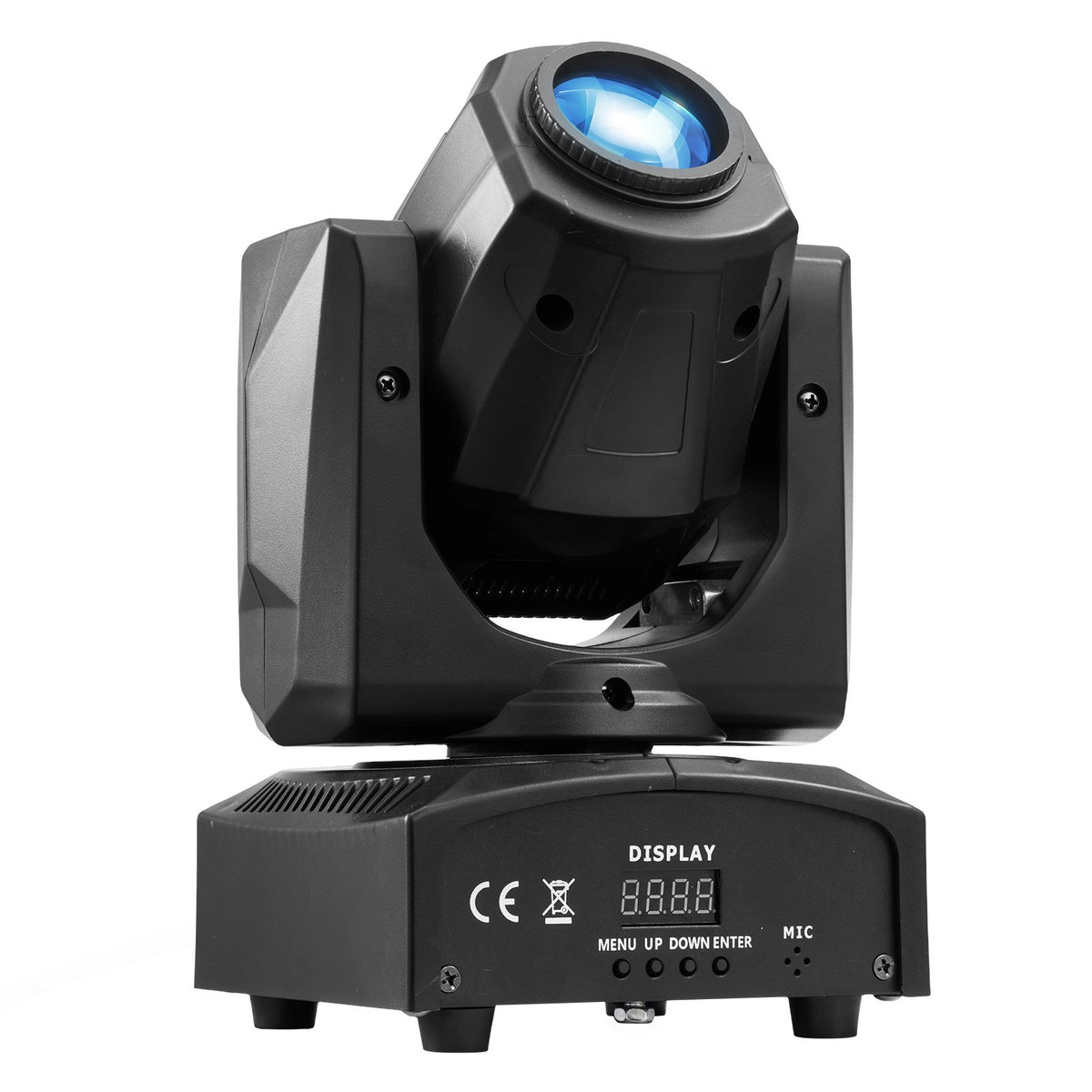 VEVOR LED kustīgās galvas skatuves gaismas, 2 gab., 30 W RGB, 8 gobo efekti un 8 krāsas, 540° panorāmas rotācija un 270° noliekšana, DMX512 un skaņas vadība, melnas