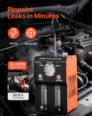 VEVOR automobiļu dūmu noplūdes detektors, DC 12 V, EVAP diagnostikas testeris, iebūvēts gaisa sūknis, spiediena mērītājs, plūsmas mērītājs, 2 režīmi, automašīnām, motocikliem, kravas auto un ATV
