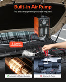 VEVOR automobiļu dūmu noplūdes detektors, DC 12 V, EVAP diagnostikas testeris, iebūvēts gaisa sūknis, spiediena mērītājs, plūsmas mērītājs, 2 režīmi, automašīnām, motocikliem, kravas auto un ATV