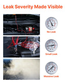 VEVOR automobiļu dūmu noplūdes detektors SD704, DC 12 V, 65 W, EVAP diagnostika, iebūvēts gaisa sūknis, spiediena mērītājs, 2 režīmi, automašīnām, motocikliem, kravas auto, laivām un ATV