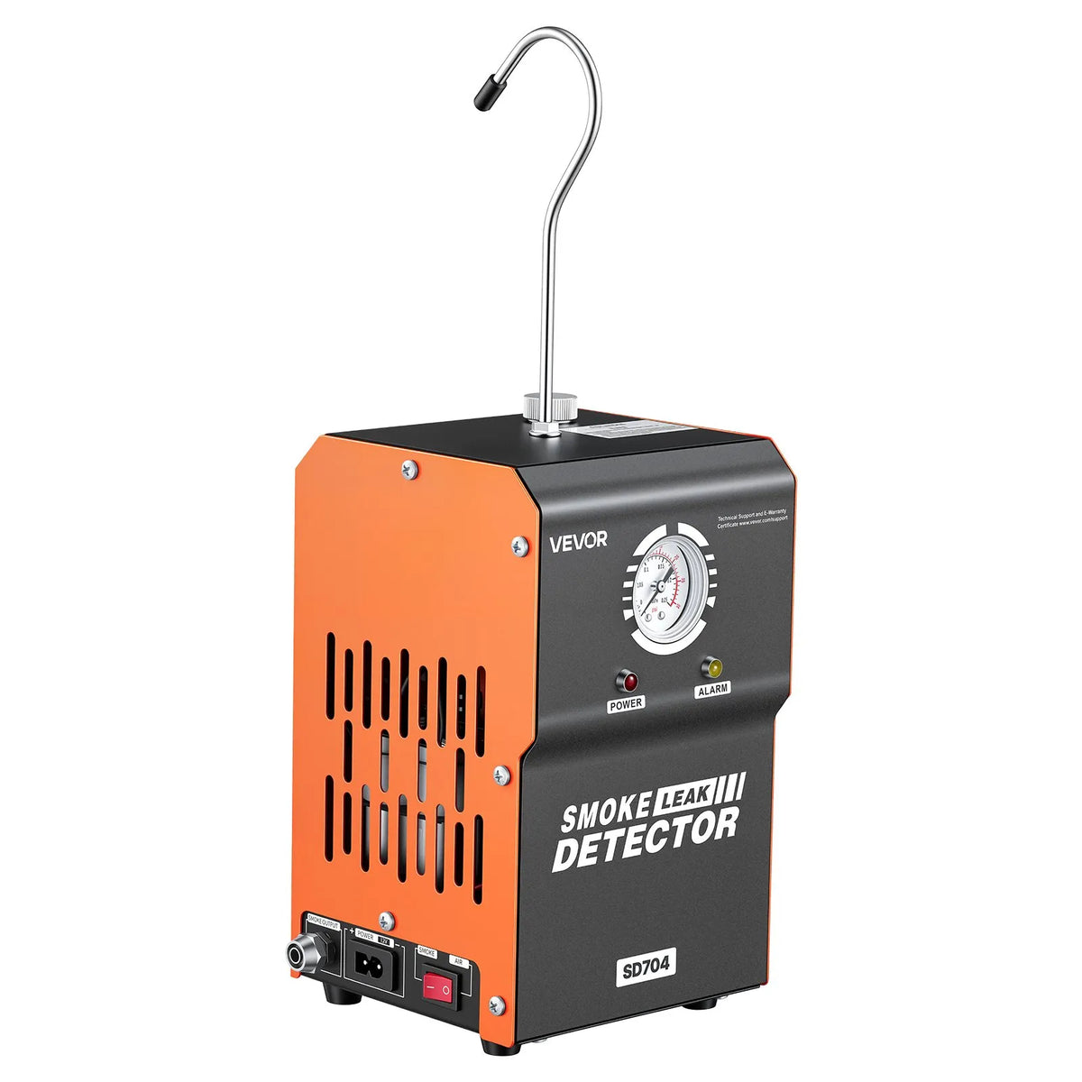 VEVOR automobiļu dūmu noplūdes detektors SD704, DC 12 V, 65 W, EVAP diagnostika, iebūvēts gaisa sūknis, spiediena mērītājs, 2 režīmi, automašīnām, motocikliem, kravas auto, laivām un ATV