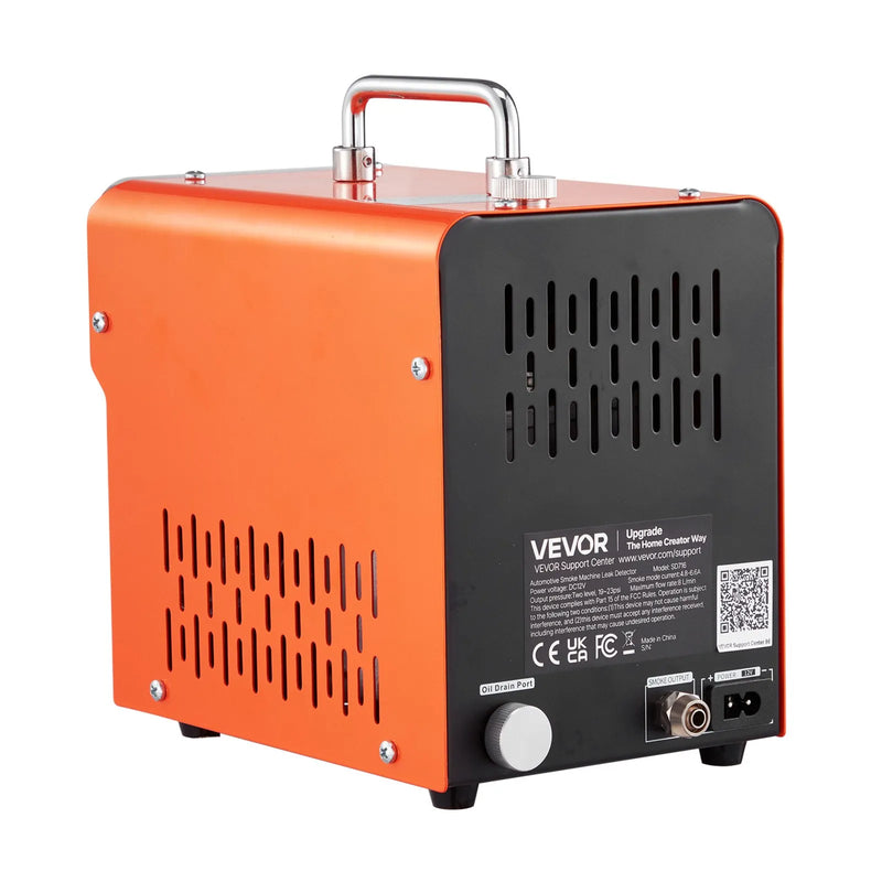VEVOR automobiļu dūmu noplūdes detektors SD716, DC 12 V, 65 W, EVAP diagnostikas testeris, iebūvēti gaisa sūkņi, spiediena un plūsmas mērītāji, 2 režīmi, automašīnām, motocikliem, kravas auto, laivām un ATV
