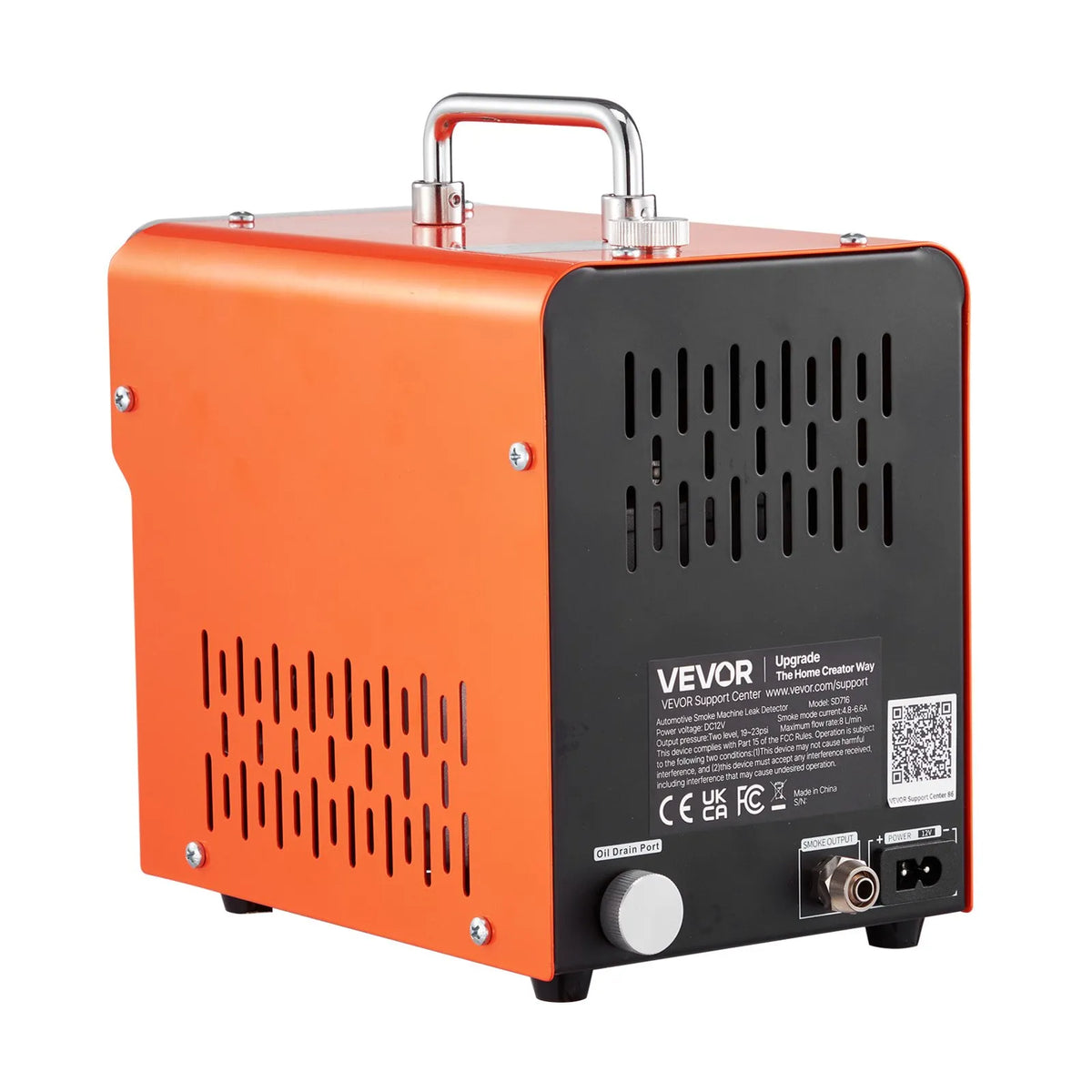 VEVOR automobiļu dūmu noplūdes detektors SD716, DC 12 V, 65 W, EVAP diagnostikas testeris, iebūvēti gaisa sūkņi, spiediena un plūsmas mērītāji, 2 režīmi, automašīnām, motocikliem, kravas auto, laivām un ATV