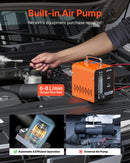 VEVOR automobiļu dūmu noplūdes detektors SD712, DC 12 V, 43 W, 1 PSI / 0,07 bar, 6–8 L/min, iebūvēts gaisa sūknis un plūsmas mērītājs, EVAP un vakuuma sistēmām