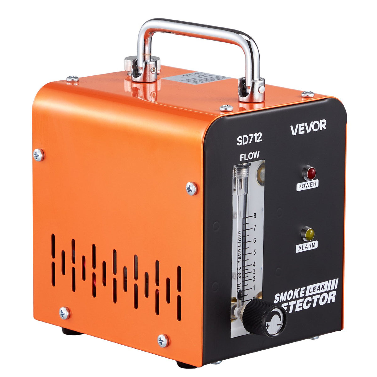 VEVORi autode heitgaaside lekkedetektor SD712, DC 12 V, 43 W, 1 PSI / 0,07 bar, 6–8 l/min, sisseehitatud õhupump ja voolumõõtur, EVAP- ja vaakumsüsteemidele
