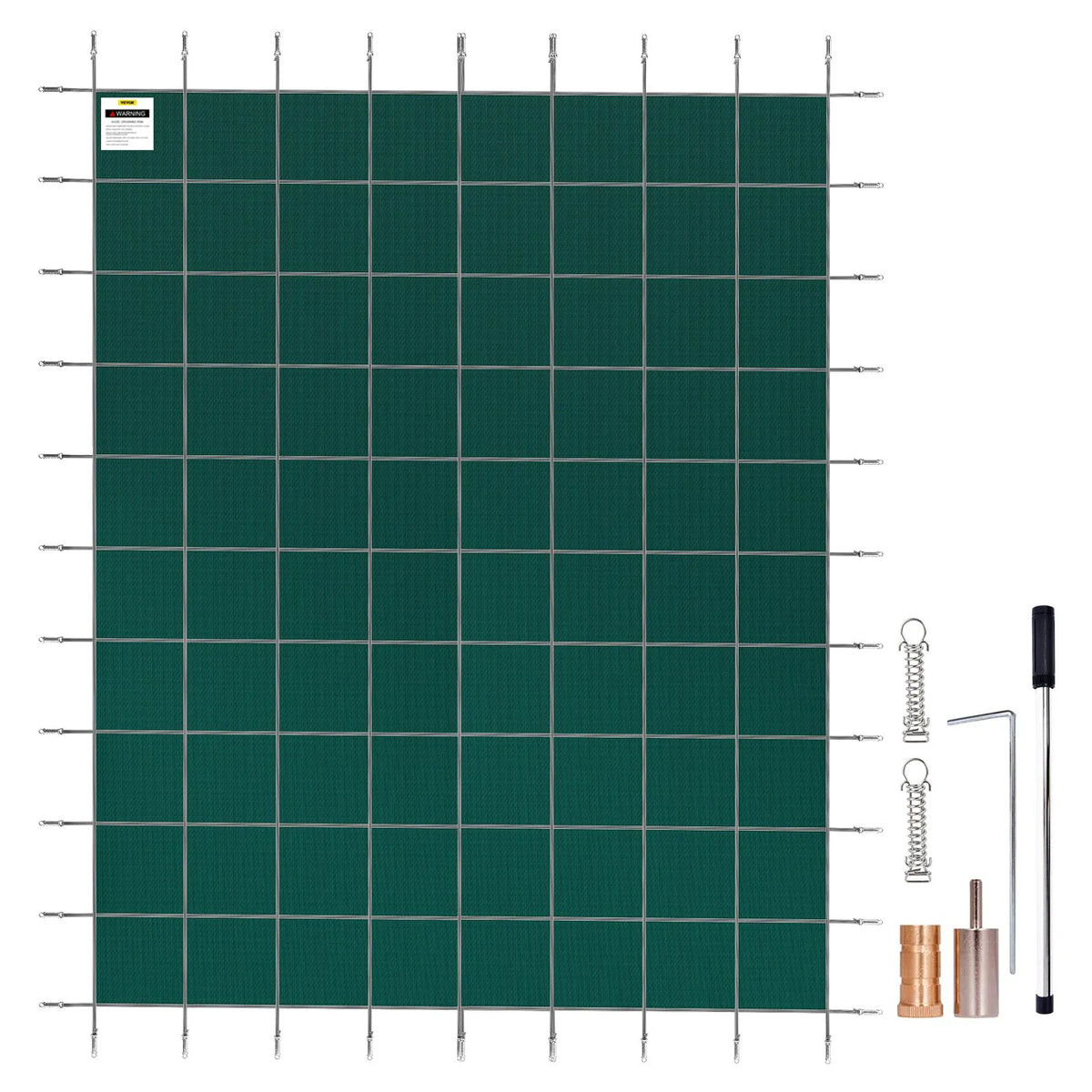 VEVOR Pool Safety Cover 4.88 × 9.14 m Rectangular In-Ground Pools, Safety Cover with Drainage Holes, Mesh Winter Cover for Swimming Pool, Green