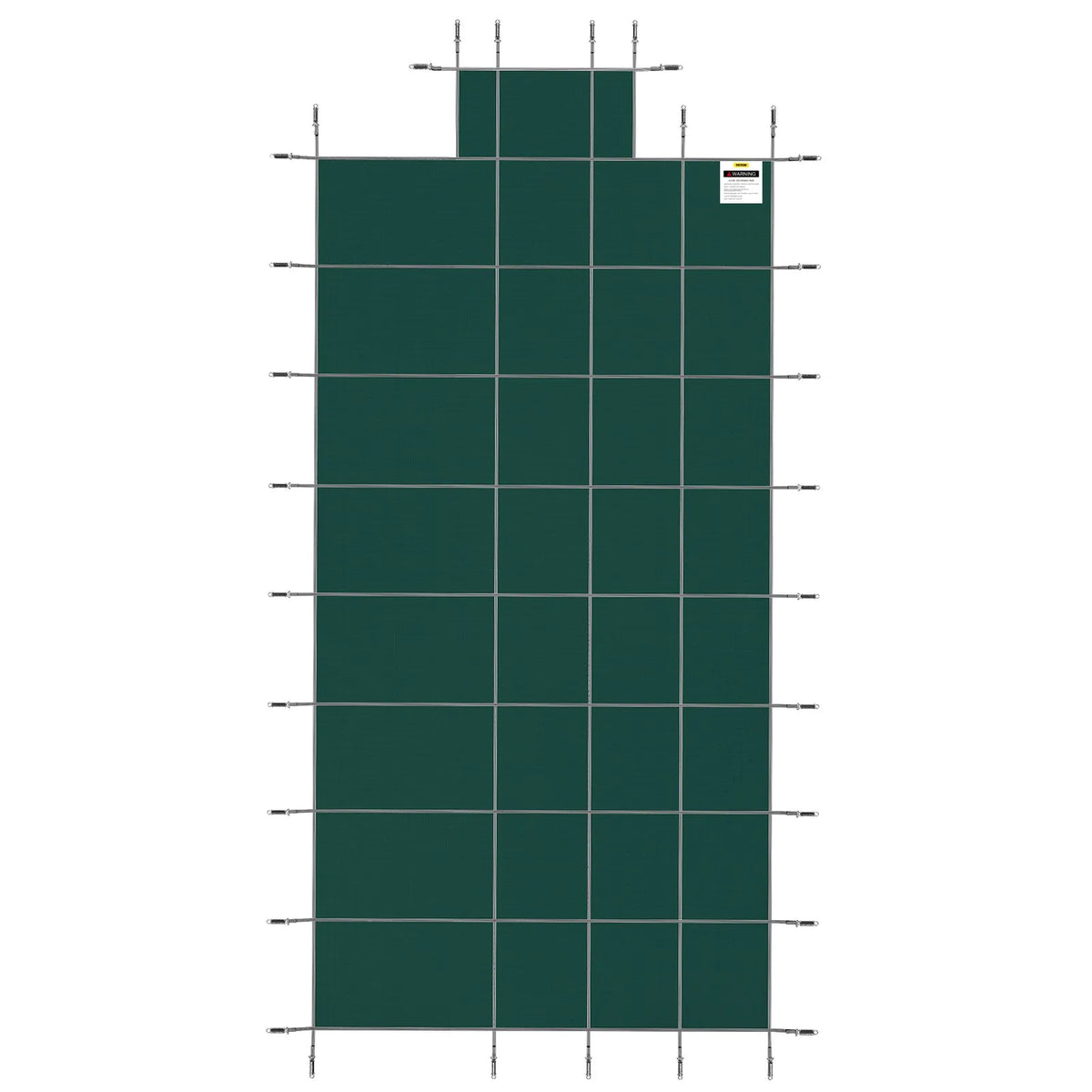 VEVOR Safety Pool Cover for In-Ground Rectangular Pool 5.49 × 10.97 m, with 1.2 × 3.04 m Centre End Step, Mesh Type Cover with Drainage Holes, Winter Safety Cover, Green