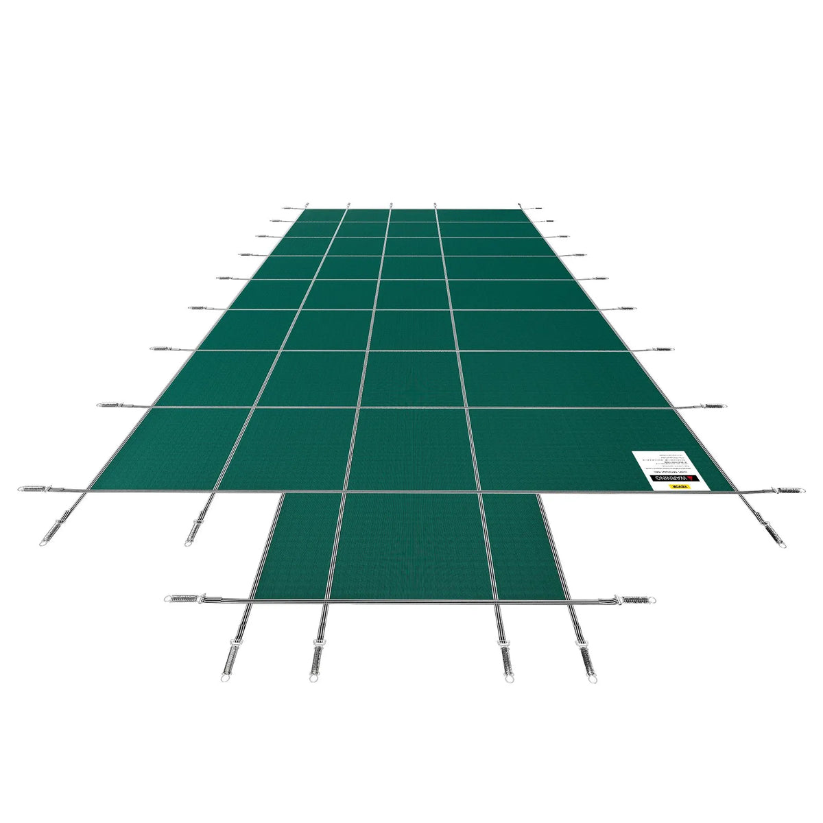 VEVOR Safety Pool Cover for In-Ground Rectangular Pool 5.49 × 10.97 m, with 1.2 × 3.04 m Centre End Step, Mesh Type Cover with Drainage Holes, Winter Safety Cover, Green