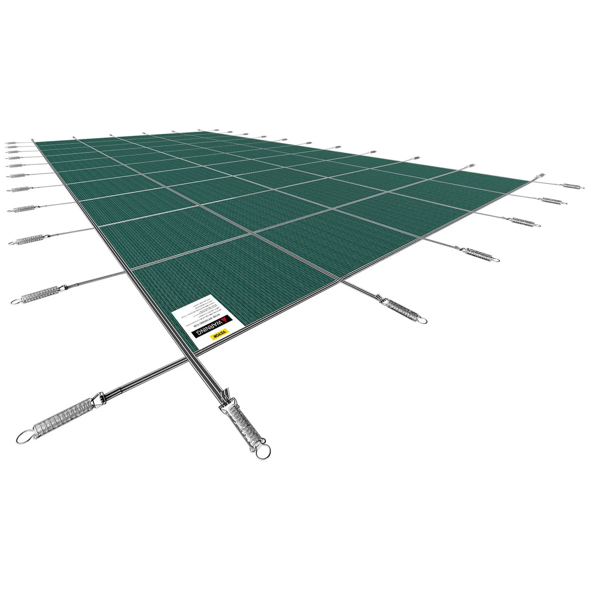 VEVOR Pool Safety Cover 5.48 × 12.8 m, Fits 4.88 × 12.19 m Rectangular In-Ground Pools, Mesh Winter Safety Cover for Swimming Pools, Green