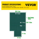 VEVOR baseina drošības pārsegs 18 × 36 ft (5,49 × 10,97 m) taisnstūra iebūvētiem baseiniem ar 1,22 × 3,05 m centrālo gala pakāpienu, sieta tipa drošības pārsegs ar drenāžas atverēm, ziemas pārsegs peldbaseinam, zaļš