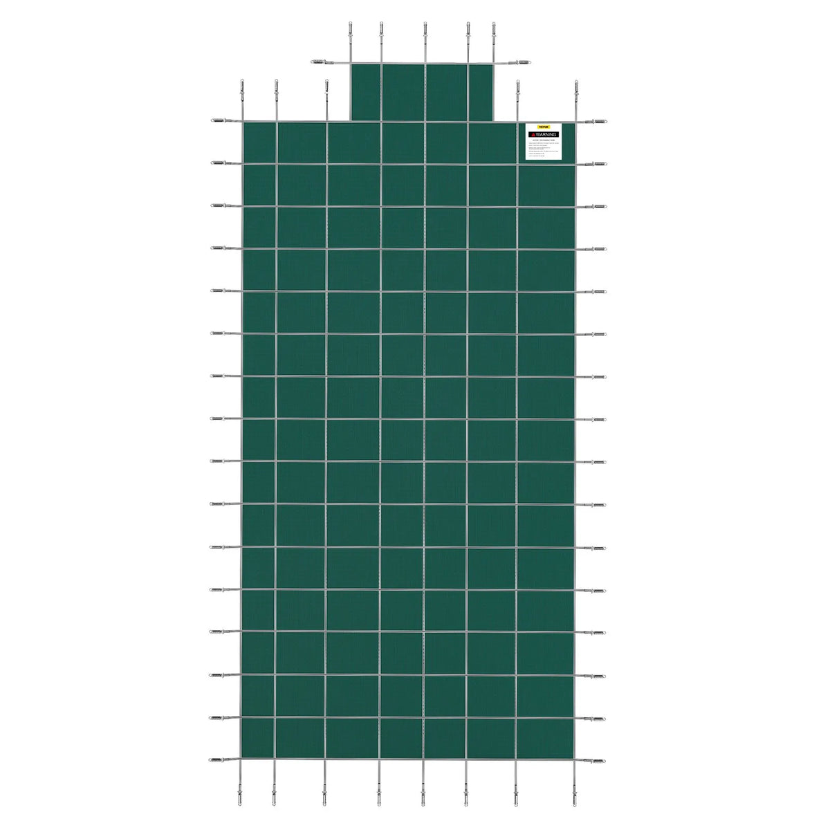 VEVOR Pool Safety Cover 20 × 40 ft (6.1 × 12.2 m) Rectangle In-Ground Pools with 1.22 × 3.05 m Central End Step, Mesh Safety Cover with Drainage Holes, Winter Pool Cover, Green