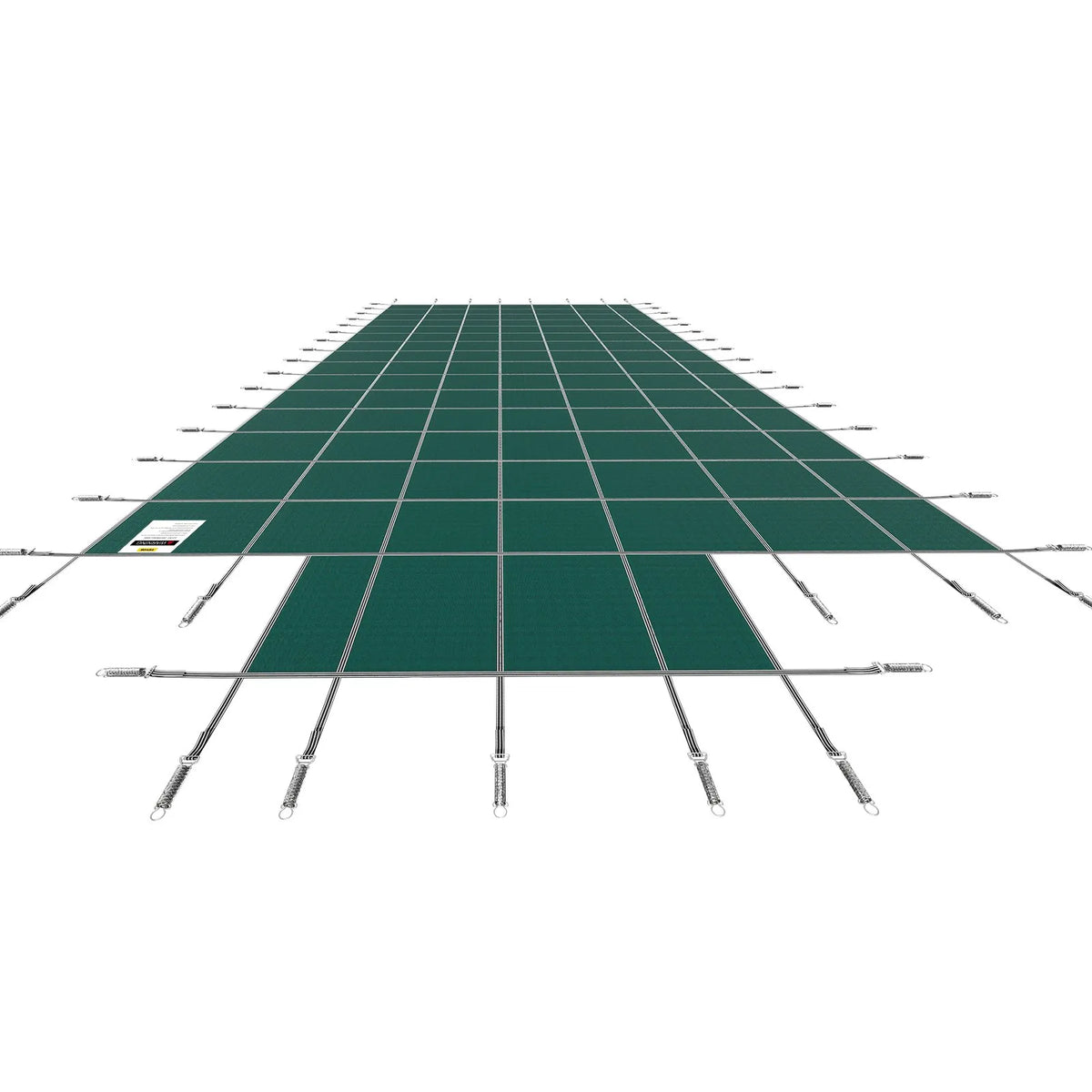 VEVOR Pool Safety Cover 20 × 40 ft (6.1 × 12.2 m) Rectangle In-Ground Pools with 1.22 × 3.05 m Central End Step, Mesh Safety Cover with Drainage Holes, Winter Pool Cover, Green