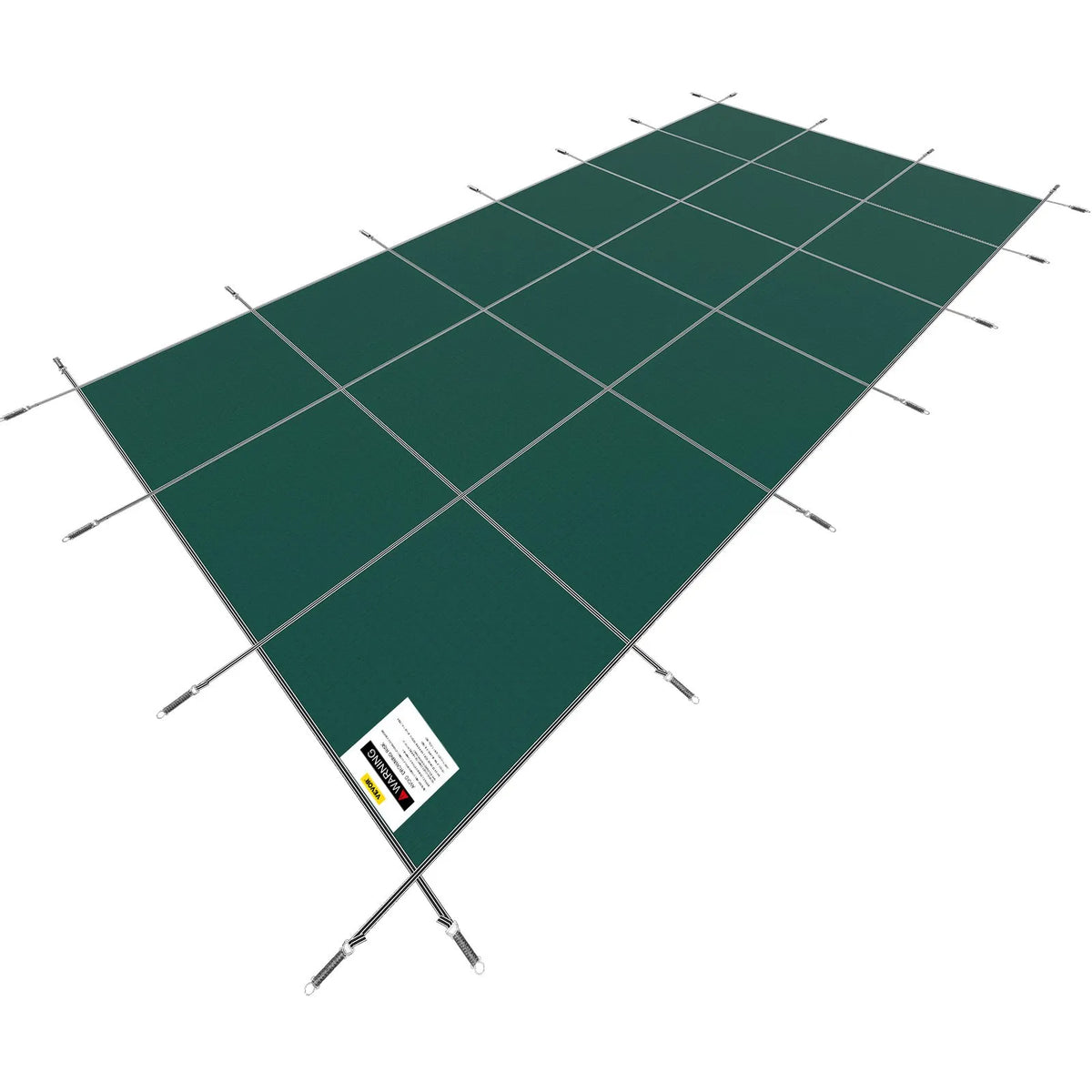 VEVOR Pool Safety Cover 6.09 × 12.19 m Rectangular In-Ground Pools, Safety Cover with Drainage Holes, Mesh Winter Cover for Swimming Pool, Green