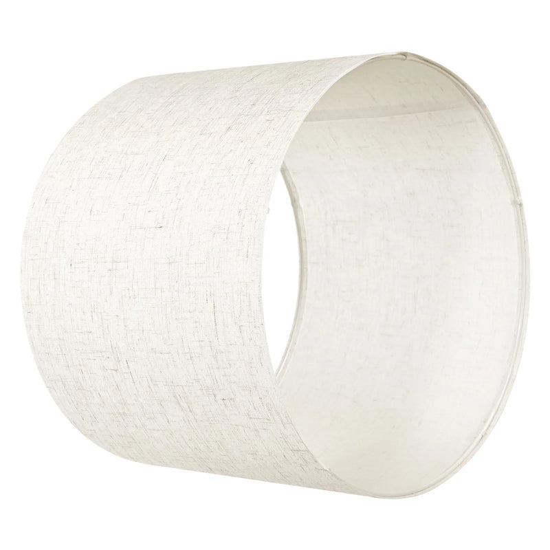 VEVOR cilindrisks lina lampas abažūrs Ø33 cm augša × Ø33 cm apakša × 25 cm augstums, vidēja izmēra abažūrs galda, grīdas un piekaramajām lampām, gaišs lins - ZEMLETES.LV