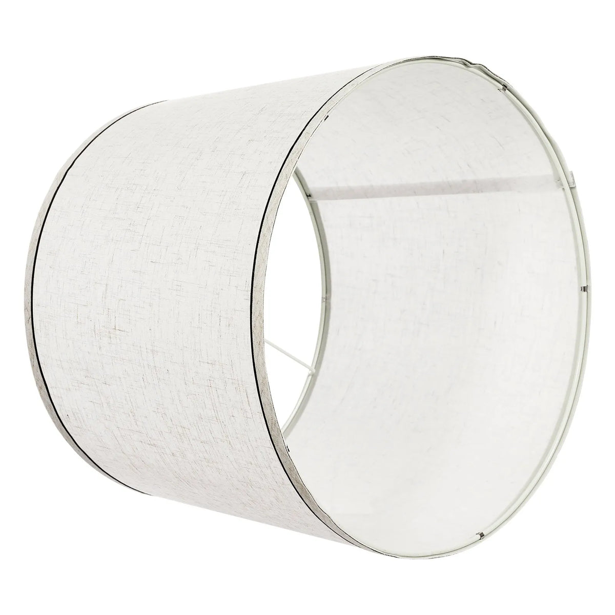 VEVOR lampas abažūrs 2 gab., Ø28 cm augša × Ø33 cm apakša × 25 cm augstums, vidēja izmēra abažūrs ar turētāju galda, grīdas un piekaramajām lampām, gaišs lins ar melnu apmali - ZEMLETES.LV