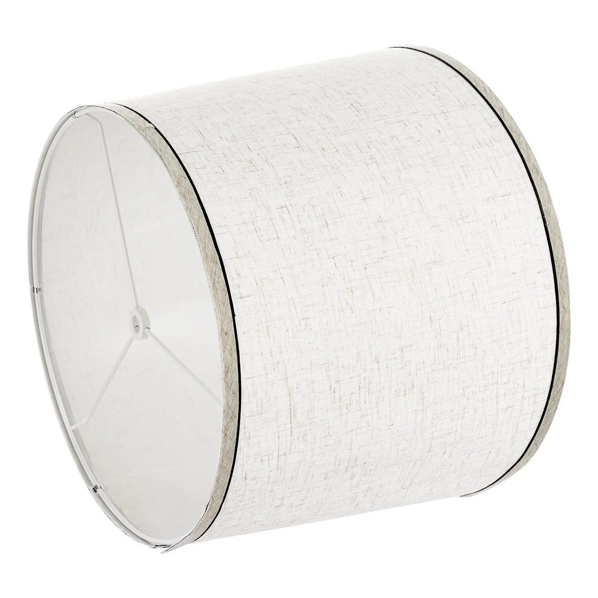 VEVOR lampas abažūrs 2 gab., Ø28 cm augša × Ø33 cm apakša × 25 cm augstums, vidēja izmēra abažūrs ar turētāju galda, grīdas un piekaramajām lampām, gaišs lins ar melnu apmali - ZEMLETES.LV