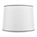 VEVOR lampas abažūrs 2 gab., Ø28 cm augša × Ø33 cm apakša × 25 cm augstums, ar stiprinājumu, vidēja izmēra abažūrs ar turētāju galda, grīdas un piekaramajām lampām, balts ar melnu apmali - ZEMLETES.LV