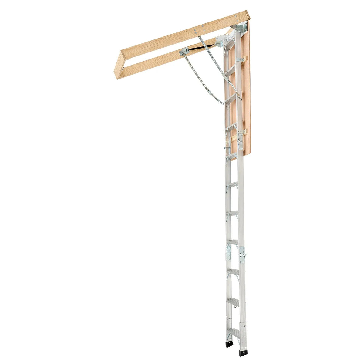 VEVOR bēniņu kāpnes ar 170 kg celtspēju, regulējams augstums 3–3,13 m, daudzfunkcionālas salokāmas alumīnija kāpnes, piemērotas griestu augstumam 2,34–3,12 m, ērtai piekļuvei bēniņiem - ZEMLETES.LV