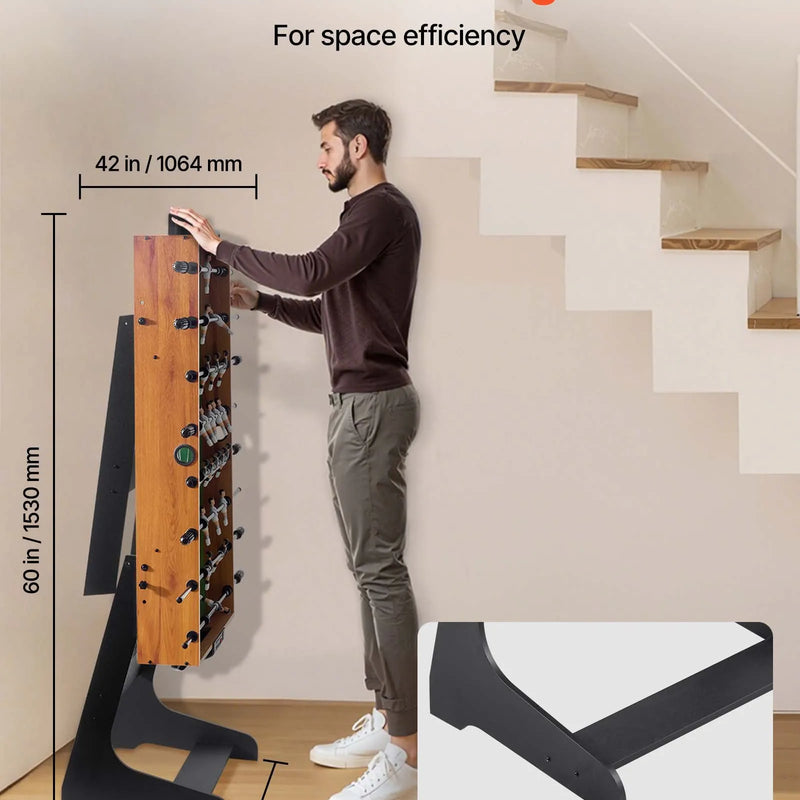 VEVOR salokāms galda futbols 106 cm, standarta izmēra iekštelpu galda futbola galds mājai, ģimenei un spēļu istabai, izturīgs komplekts ar 2 bumbiņām