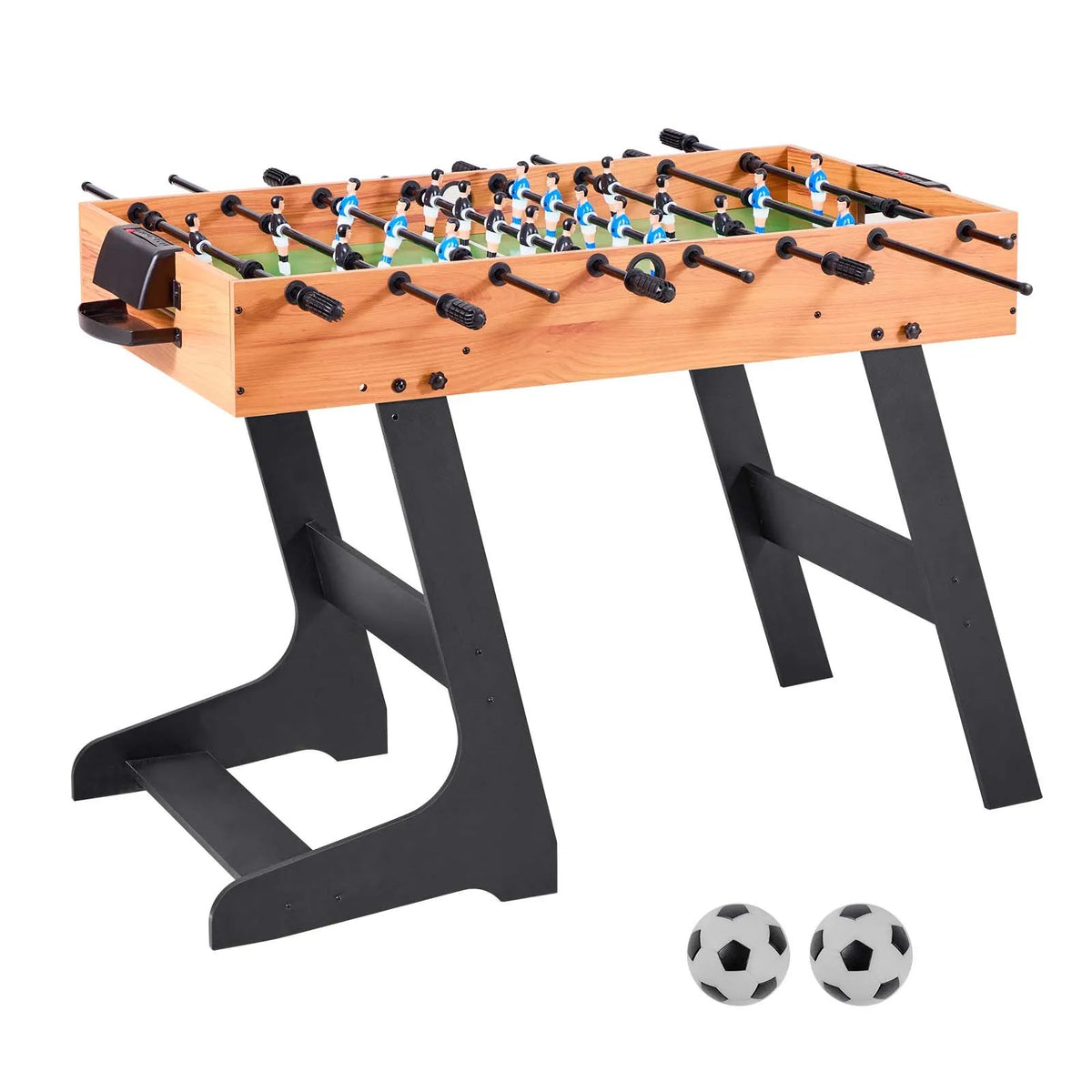 VEVOR salokāms galda futbols 106 cm, standarta izmēra iekštelpu galda futbola galds mājai, ģimenei un spēļu istabai, izturīgs komplekts ar 2 bumbiņām - ZEMLETES.LV
