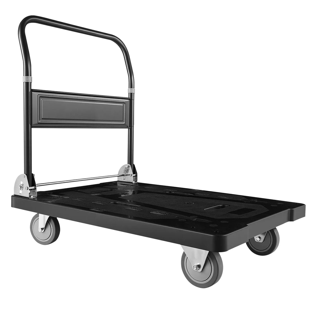VEVOR salokāmi platformas ratiņi, kravnesība 453,59 kg, ar grozāmiem riteņiem un salokāmu rokturi, kompakta uzglabāšana, 895 × 595 × 850 mm - ZEMLETES.LV