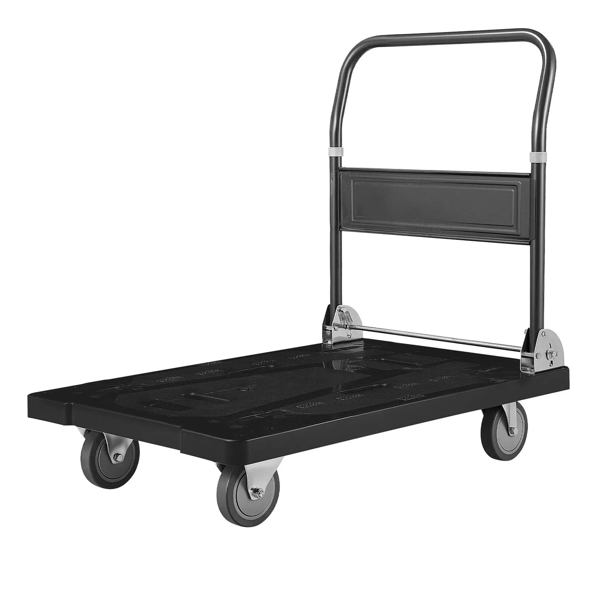 VEVOR salokāmi platformas ratiņi, kravnesība 453,59 kg, ar grozāmiem riteņiem un salokāmu rokturi, kompakta uzglabāšana, 895 × 595 × 850 mm - ZEMLETES.LV
