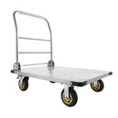 VEVOR platformas ratiņi, kravnesība 907,18 kg, smagas slodzes tērauda plakanie ratiņi ar grozāmiem riteņiem un rokturi, salokāmi, 900 × 600 × 900 mm - ZEMLETES.LV