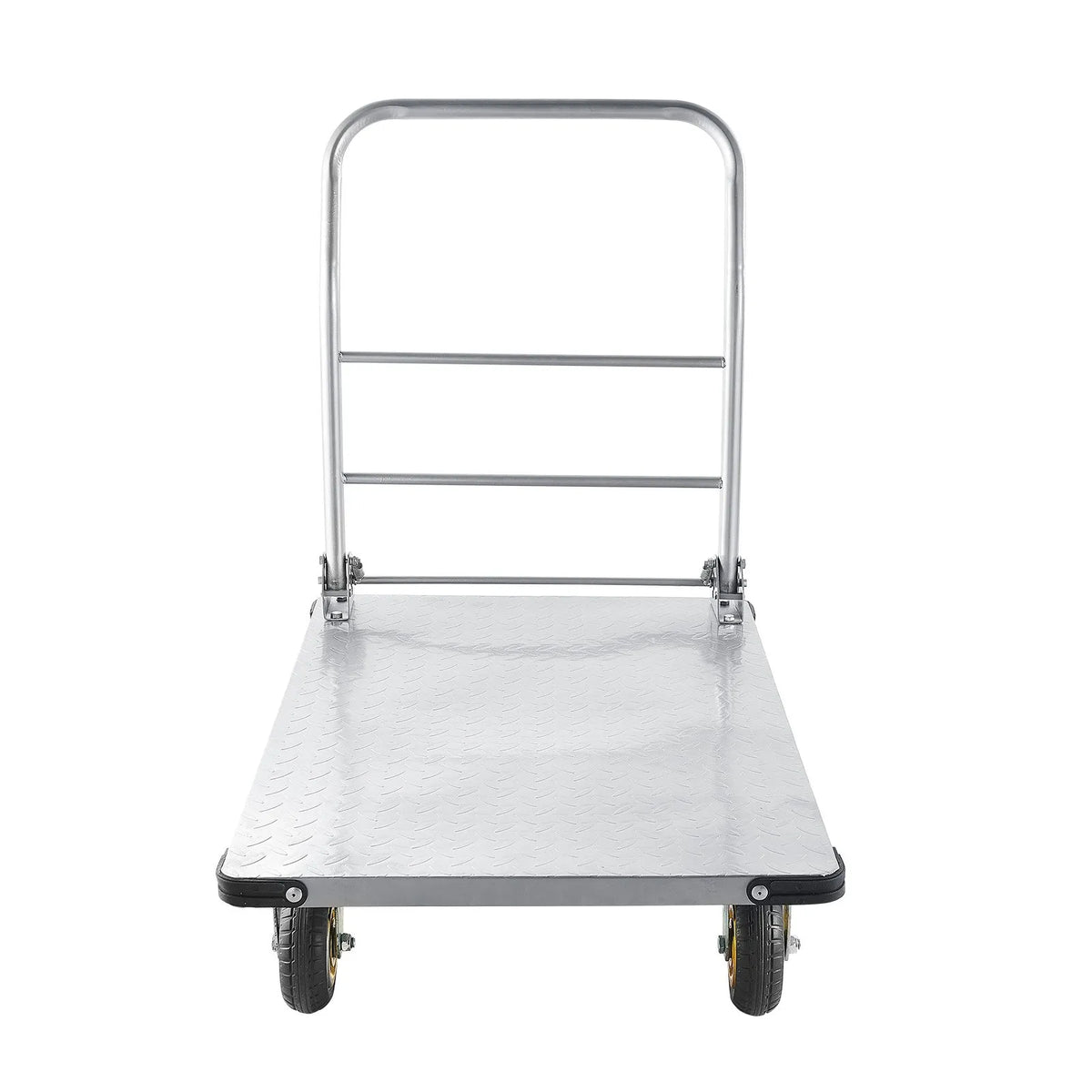 VEVOR platformas ratiņi, kravnesība 907,18 kg, smagas slodzes tērauda plakanie ratiņi ar grozāmiem riteņiem un rokturi, salokāmi, 900 × 600 × 900 mm - ZEMLETES.LV
