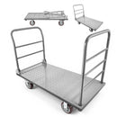 VEVOR platformas ratiņi, kravnesība 1202,02 kg, smagas slodzes plakanie ratiņi ar noņemamu aizsargmargu un grozāmiem riteņiem, salokāmi, 1220 × 610 × 920 mm - ZEMLETES.LV