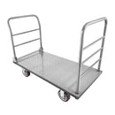 VEVOR platformas ratiņi, kravnesība 1202,02 kg, smagas slodzes plakanie ratiņi ar noņemamu aizsargmargu un grozāmiem riteņiem, salokāmi, 1220 × 610 × 920 mm - ZEMLETES.LV