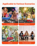 VEVOR 2,4 m pārnēsājams Beer Pong galds, salokāms ballīšu galds ar pārnēsāšanas rokturiem un 6 bumbiņām, regulējams augstums, viegls galds birojam, ballītēm, ceļošanai un kempingam, melns