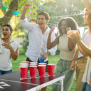 VEVOR 2,4 m pārnēsājams Beer Pong galds, salokāms ballīšu galds ar pārnēsāšanas rokturiem un 6 bumbiņām, regulējams augstums, viegls galds birojam, ballītēm, ceļošanai un kempingam, melns