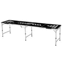 VEVOR 2,4 m pārnēsājams Beer Pong galds, salokāms ballīšu galds ar pārnēsāšanas rokturiem un 6 bumbiņām, regulējams augstums, viegls galds birojam, ballītēm, ceļošanai un kempingam, melns