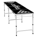 VEVOR 2,4 m pārnēsājams Beer Pong galds, salokāms ballīšu galds ar pārnēsāšanas rokturiem un 6 bumbiņām, regulējams augstums, viegls galds birojam, ballītēm, ceļošanai un kempingam, melns