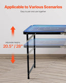 VEVOR pārnēsājams Beer Pong galds ar LED apgaismojumu, 244 cm, salokāms galds ar rokturiem pārnēsāšanai, regulējams augstums, komplektā 6 bumbiņas, viegls galds ballītēm, ceļošanai un kempingam - ZEMLETES.LV