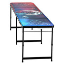VEVOR pārnēsājams Beer Pong galds ar LED apgaismojumu, 244 cm, salokāms galds ar rokturiem pārnēsāšanai, regulējams augstums, komplektā 6 bumbiņas, viegls galds ballītēm, ceļošanai un kempingam - ZEMLETES.LV